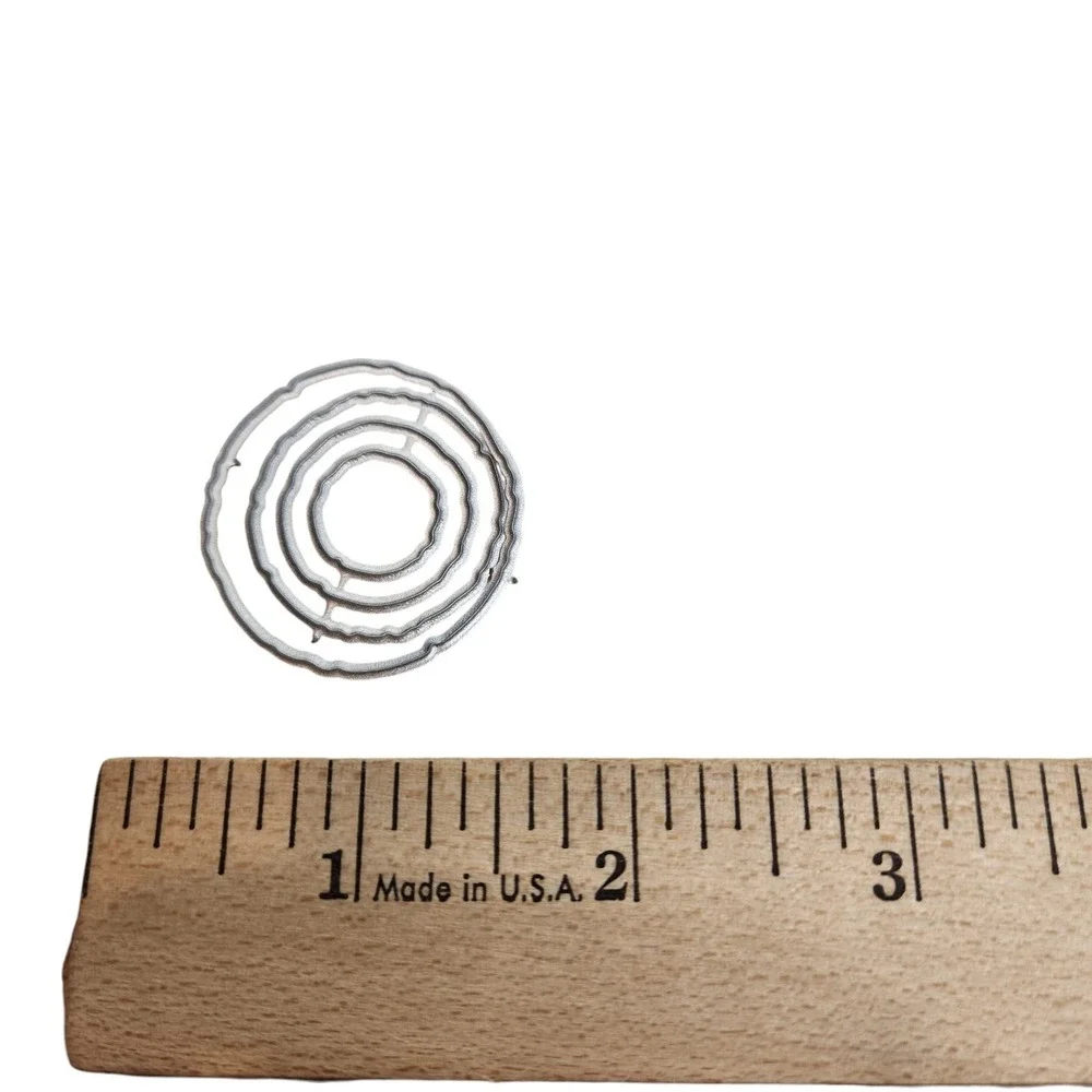 Oval Circle Nesting Cutting Dies Lot Silver Metal Scrapbook Cardmaking Frames